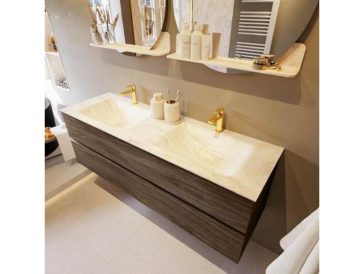 corian waschtisch set vica dlux 150 cm marmor optik... corian waschtisch set vica dlux 150 cm marmor optik... von Mondial Badmöbel