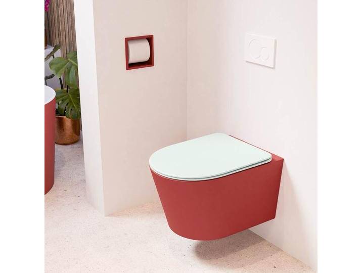 spülrandloses wand wc lavie rot keramik single fire mit wc... von Mondial Badmöbel