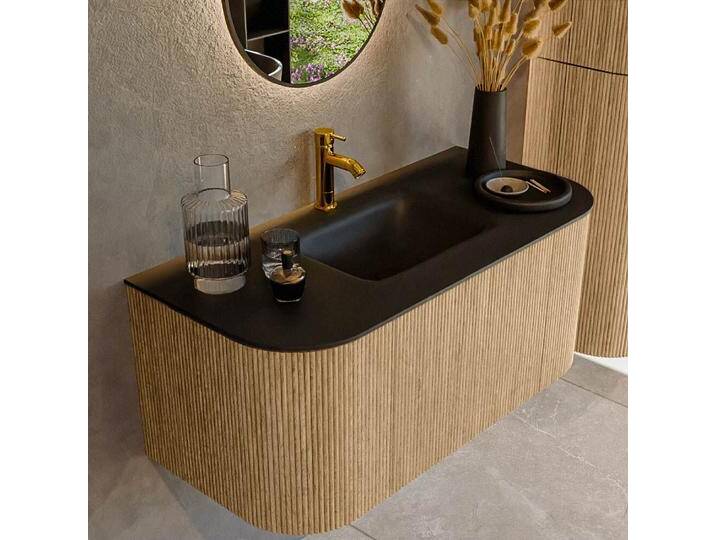 waschtisch mit unterschrank curve gerundet echtholz 100 cm... waschtisch mit unterschrank curve gerundet echtholz 100 cm... von Mondial Badmöbel