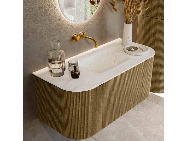 waschtisch mit unterschrank curve gerundet echtholz 100 cm... waschtisch mit unterschrank curve gerundet echtholz 100 cm... von Mondial Badmöbel