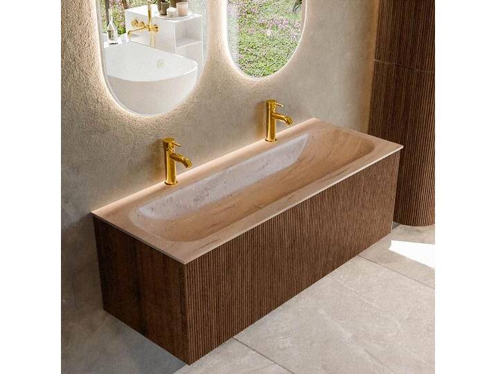 waschtisch mit unterschrank curve gerundet echtholz 120 cm... waschtisch mit unterschrank curve gerundet echtholz 120 cm... von Mondial Badmöbel