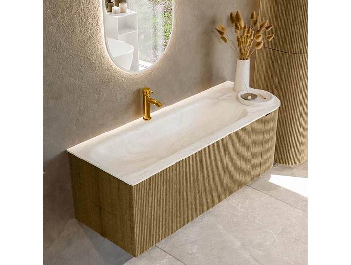 waschtisch mit unterschrank curve gerundet echtholz 125 cm... waschtisch mit unterschrank curve gerundet echtholz 125 cm... von Mondial Badmöbel