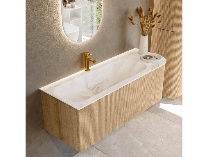 waschtisch mit unterschrank curve gerundet echtholz 125 cm... waschtisch mit unterschrank curve gerundet echtholz 125 cm... von Mondial Badmöbel