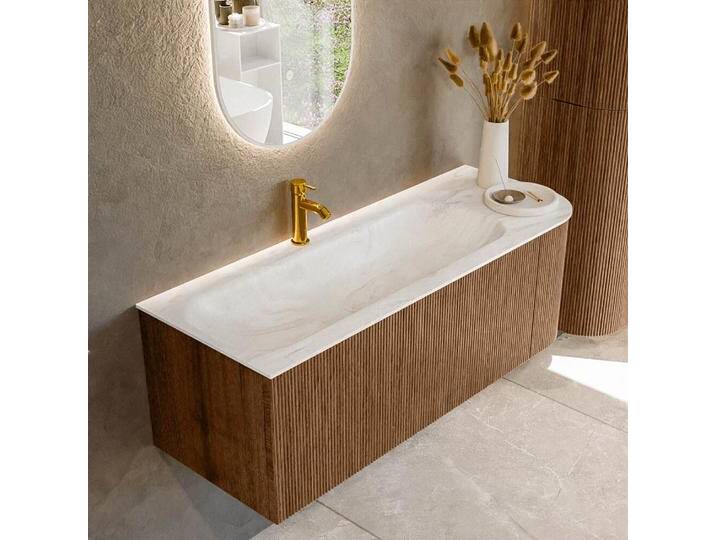 waschtisch mit unterschrank curve gerundet echtholz 125 cm... waschtisch mit unterschrank curve gerundet echtholz 125 cm... von Mondial Badmöbel