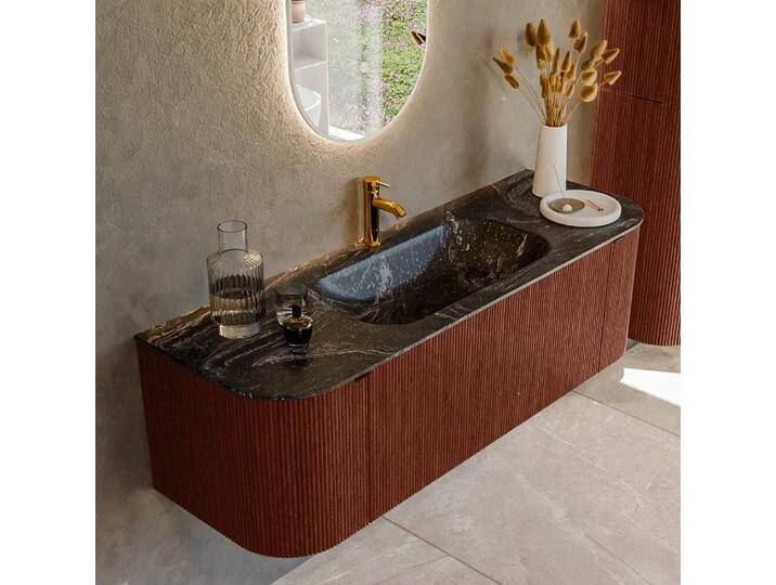 waschtisch mit unterschrank curve gerundet echtholz 140 cm... waschtisch mit unterschrank curve gerundet echtholz 140 cm... von Mondial Badmöbel