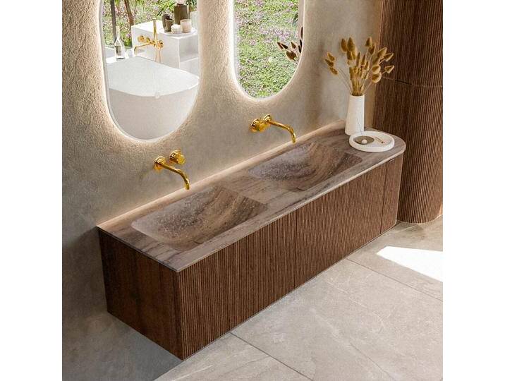 waschtisch mit unterschrank curve gerundet echtholz 155 cm... waschtisch mit unterschrank curve gerundet echtholz 155 cm... von Mondial Badmöbel