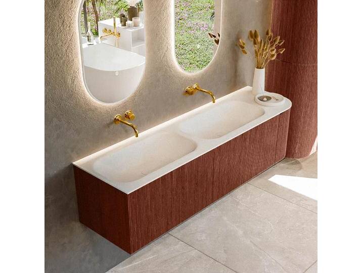 waschtisch mit unterschrank curve gerundet echtholz 165 cm... waschtisch mit unterschrank curve gerundet echtholz 165 cm... von Mondial Badmöbel