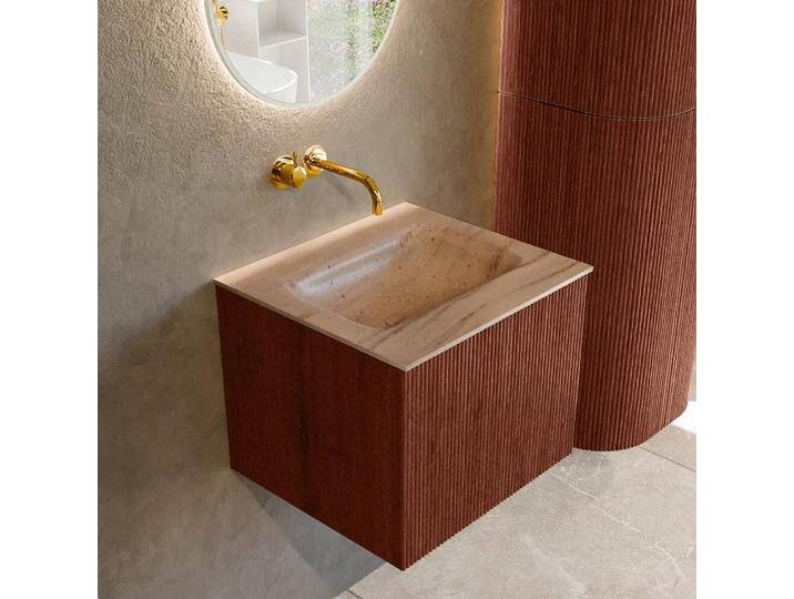 waschtisch mit unterschrank curve gerundet echtholz 50 cm... waschtisch mit unterschrank curve gerundet echtholz 50 cm... von Mondial Badmöbel