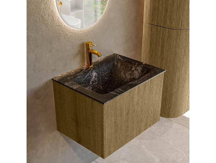 waschtisch mit unterschrank curve gerundet echtholz 60 cm... waschtisch mit unterschrank curve gerundet echtholz 60 cm... von Mondial Badmöbel