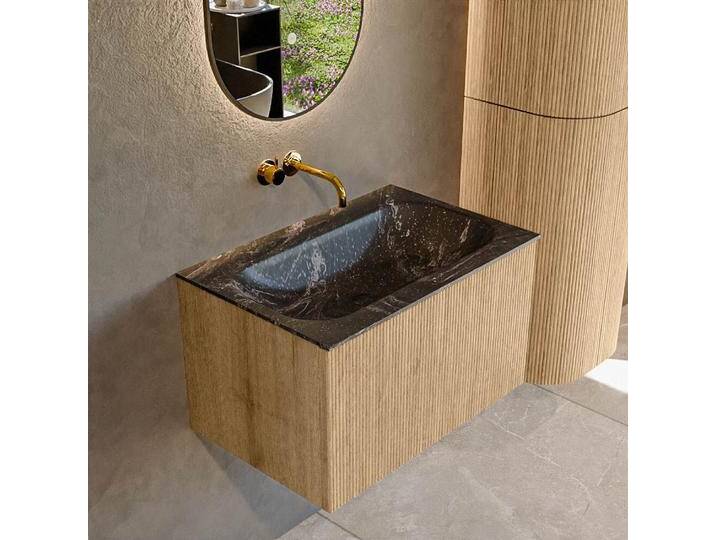 waschtisch mit unterschrank curve gerundet echtholz 70 cm... waschtisch mit unterschrank curve gerundet echtholz 70 cm... von Mondial Badmöbel