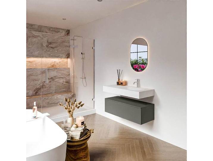 waschtisch mit unterschrank schwebend alan 100 cm taupe... waschtisch mit unterschrank schwebend alan 100 cm taupe... von Mondial Badmöbel