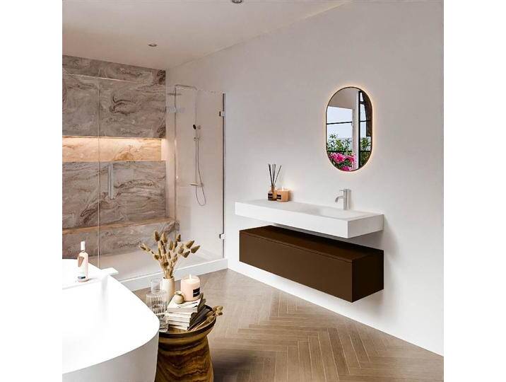 waschtisch mit unterschrank schwebend alan 130 cm rost... waschtisch mit unterschrank schwebend alan 130 cm rost... von Mondial Badmöbel