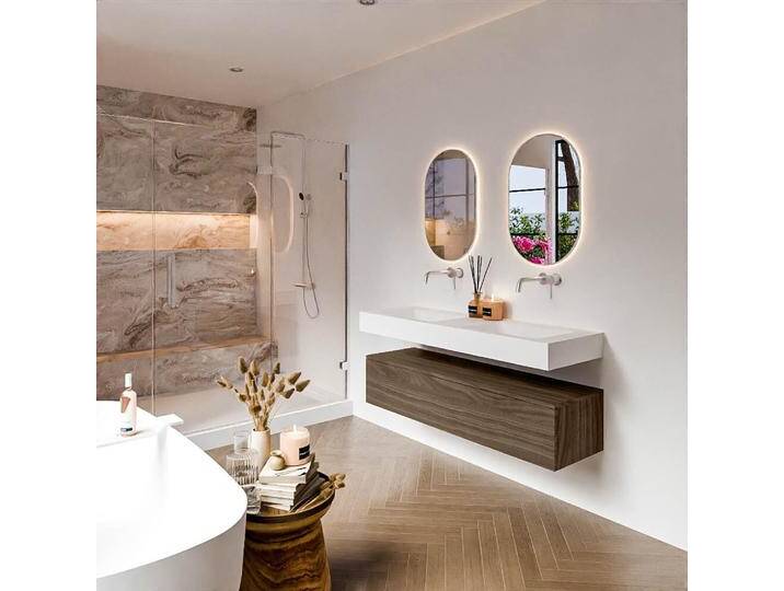 waschtisch mit unterschrank schwebend alan 140 cm Mocha... waschtisch mit unterschrank schwebend alan 140 cm Mocha... von Mondial Badmöbel