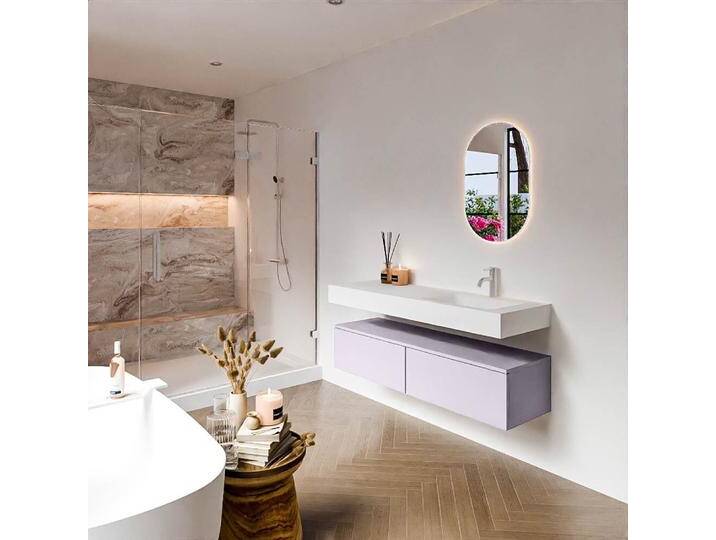 waschtisch mit unterschrank schwebend alan 140 cm lavendel... waschtisch mit unterschrank schwebend alan 140 cm lavendel... von Mondial Badmöbel