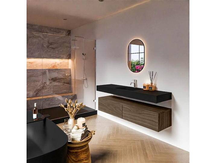 waschtisch mit unterschrank schwebend alan 160 cm Mocha... waschtisch mit unterschrank schwebend alan 160 cm Mocha... von Mondial Badmöbel