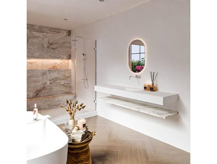 waschtisch mit unterschrank schwebend alan 180 cm Carrara... waschtisch mit unterschrank schwebend alan 180 cm Carrara... von Mondial Badmöbel