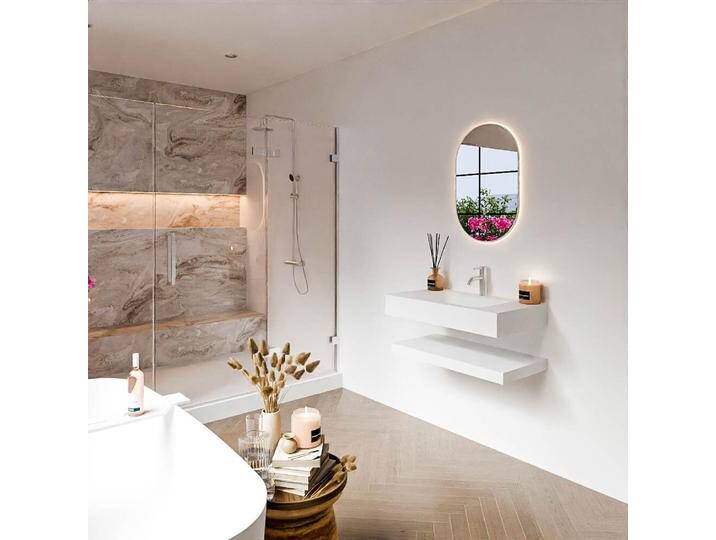 waschtisch mit unterschrank schwebend alan 80 cm weiß... von Mondial Badmöbel