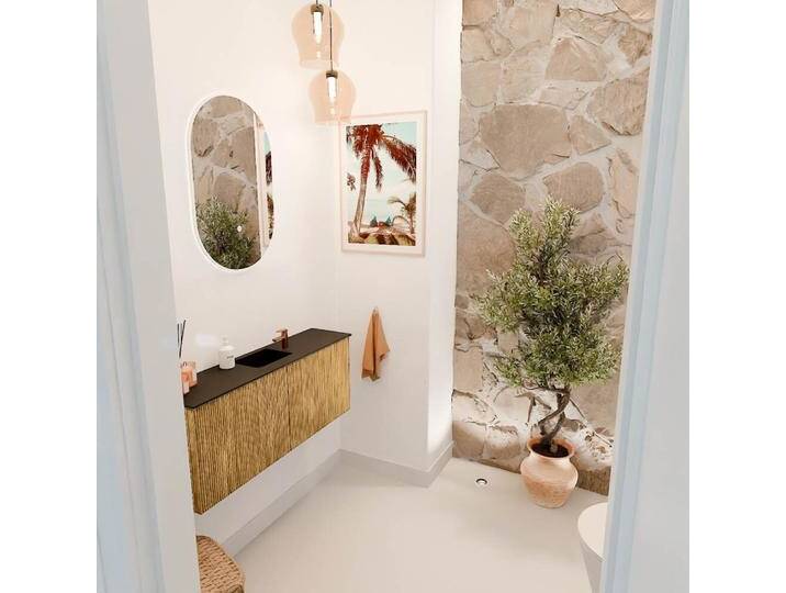 waschtisch set gäste wc JOYA echtholz Eiche 100 cm... waschtisch set gäste wc JOYA echtholz Eiche 100 cm... von Mondial Badmöbel