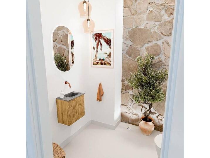 waschtisch set gäste wc JOYA echtholz Eiche 40 cm... waschtisch set gäste wc JOYA echtholz Eiche 40 cm... von Mondial Badmöbel