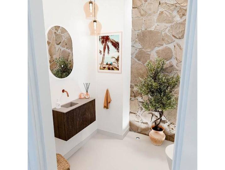 waschtisch set gäste wc JOYA echtholz Wallnuss 70 cm... waschtisch set gäste wc JOYA echtholz Wallnuss 70 cm... von Mondial Badmöbel