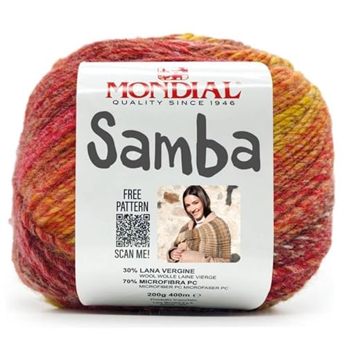 Mondial Samba Strickgarn, bernsteinfarben, Cod.644 Mondial Samba Strickgarn, bernsteinfarben, Cod.644 von Mondial
