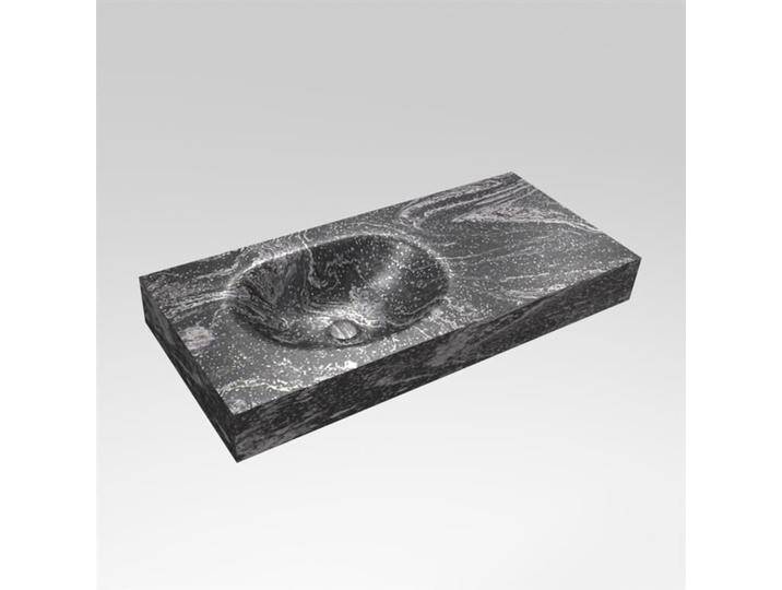 corian waschtisch 101 cm freihängend moon waschbecken links lava von Mondiaz