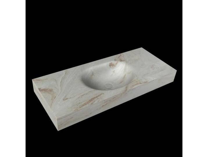 corian waschtisch 109 cm freihängend moon waschbecken mittig... corian waschtisch 109 cm freihängend moon waschbecken mittig... von Mondiaz