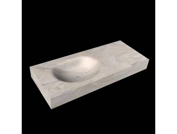 corian waschtisch 114 cm freihängend moon waschbecken links... corian waschtisch 114 cm freihängend moon waschbecken links... von Mondiaz