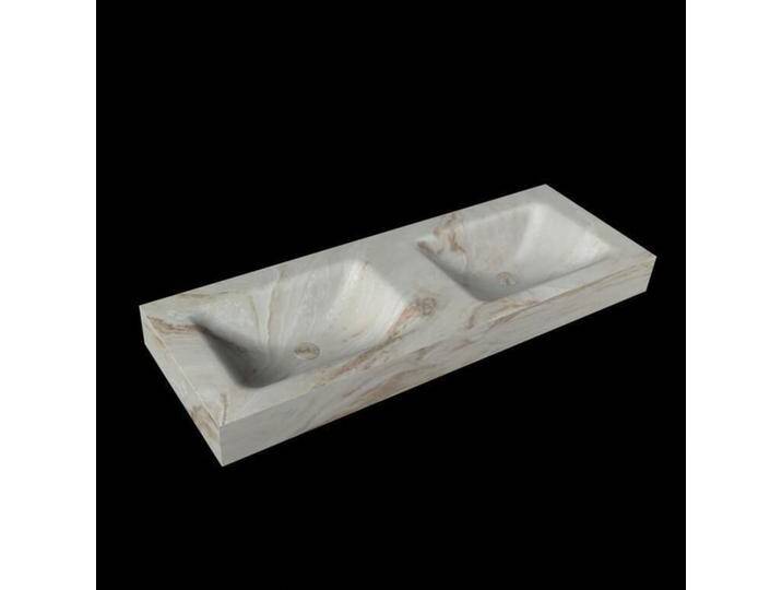 corian waschtisch 128 cm freihängend cloud doppelbecken frappe corian waschtisch 128 cm freihängend cloud doppelbecken frappe von Mondiaz
