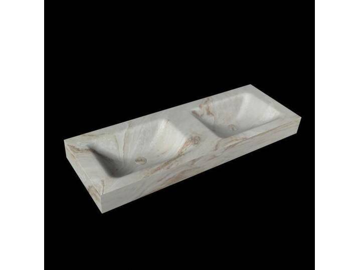 corian waschtisch 134 cm freihängend cloud doppelbecken frappe corian waschtisch 134 cm freihängend cloud doppelbecken frappe von Mondiaz
