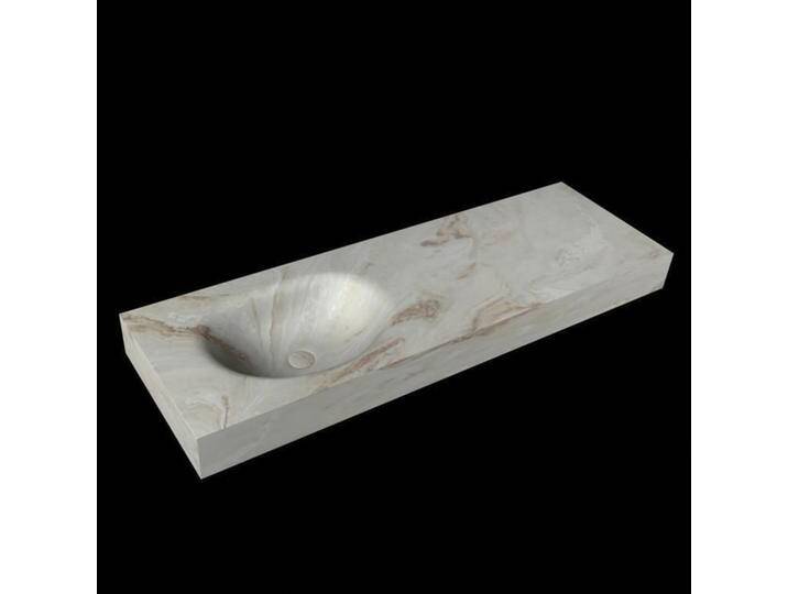 corian waschtisch 139 cm freihängend moon waschbecken links... corian waschtisch 139 cm freihängend moon waschbecken links... von Mondiaz