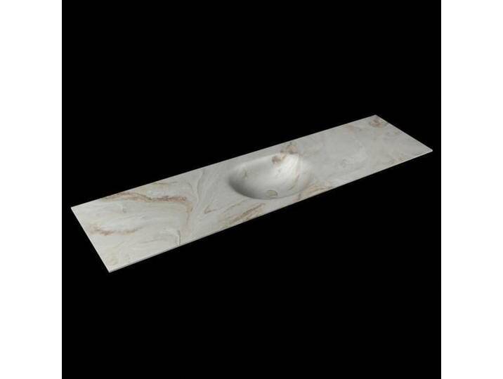 corian waschtisch 188 cm moon waschbecken mittig frappe corian waschtisch 188 cm moon waschbecken mittig frappe von Mondiaz