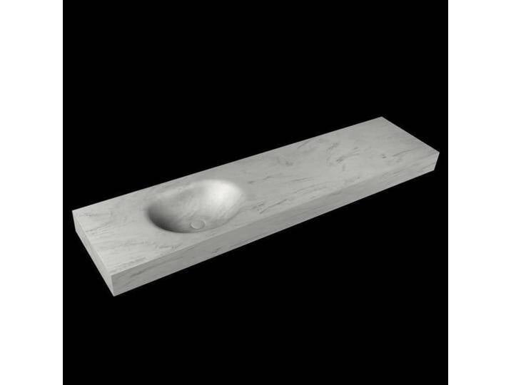 corian waschtisch 195 cm freihängend moon waschbecken links... corian waschtisch 195 cm freihängend moon waschbecken links... von Mondiaz