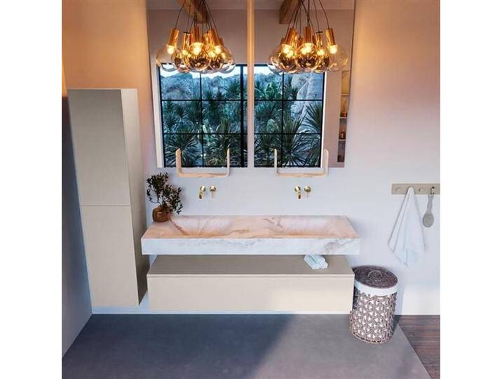 corian waschtisch set alan dlux 150 cm braun marmor frappe... corian waschtisch set alan dlux 150 cm braun marmor frappe... von Mondiaz