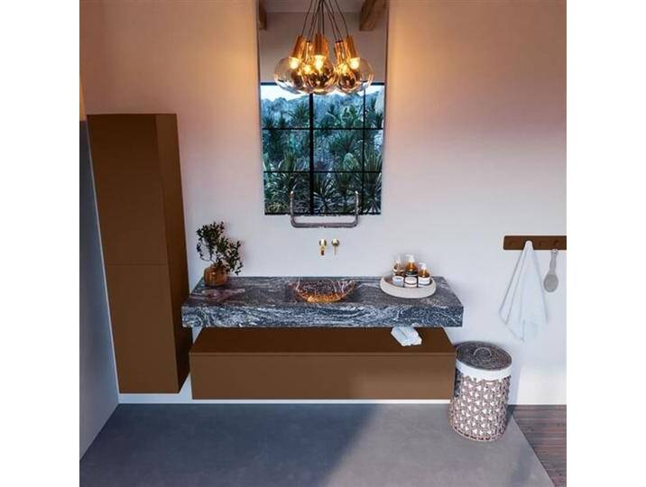 corian waschtisch set alan dlux 150 cm schwarz marmor lava... corian waschtisch set alan dlux 150 cm schwarz marmor lava... von Mondiaz