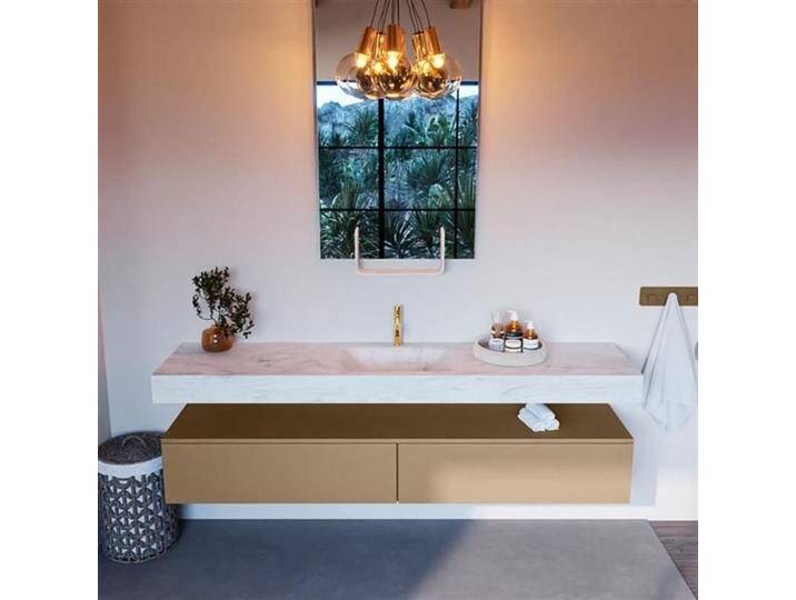 corian waschtisch set alan dlux 200 cm weiß marmor opalo... corian waschtisch set alan dlux 200 cm weiß marmor opalo... von Mondiaz