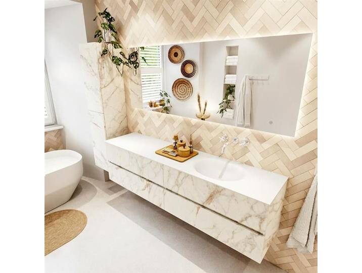 waschtisch mit unterschrank carrara vica 190 cm... waschtisch mit unterschrank carrara vica 190 cm... von Mondiaz