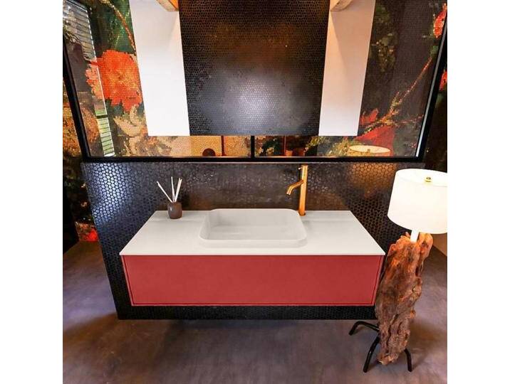 waschtisch mit unterschrank rot matt 120 cm ERIN waschtisch... waschtisch mit unterschrank rot matt 120 cm ERIN waschtisch... von Mondiaz