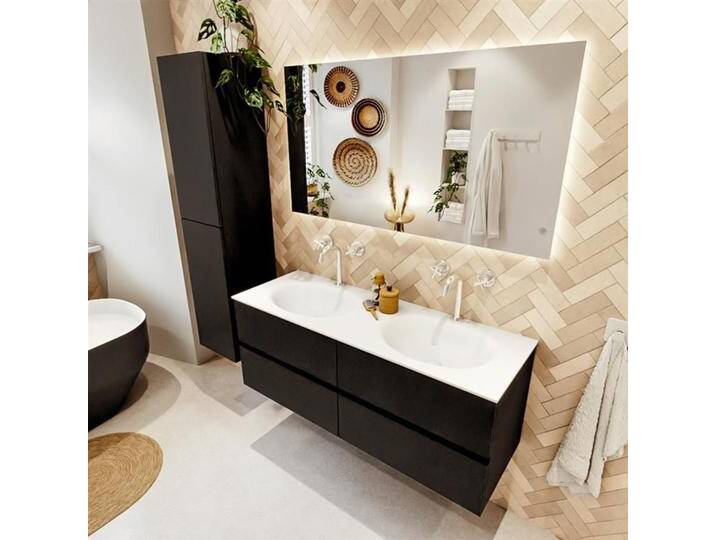 waschtisch mit unterschrank schwarz vica 130 cm... waschtisch mit unterschrank schwarz vica 130 cm... von Mondiaz