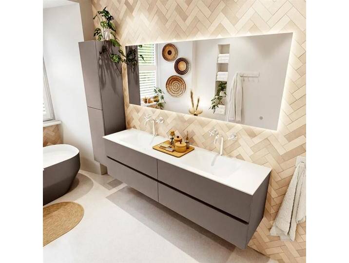 waschtisch mit unterschrank taupe vica 180 cm... waschtisch mit unterschrank taupe vica 180 cm... von Mondiaz