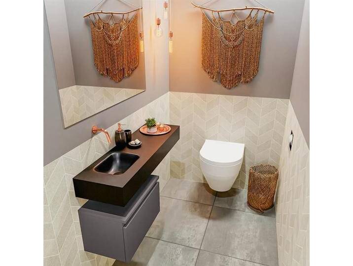 waschtisch set gäste wc ANDOR 100 cm dunkelgrau FK75343970 waschtisch set gäste wc ANDOR 100 cm dunkelgrau FK75343970 von Mondiaz