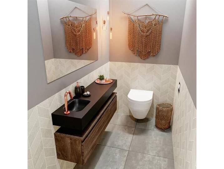 waschtisch set gäste wc ANDOR 120 cm dunkelbraun FK75343764 waschtisch set gäste wc ANDOR 120 cm dunkelbraun FK75343764 von Mondiaz