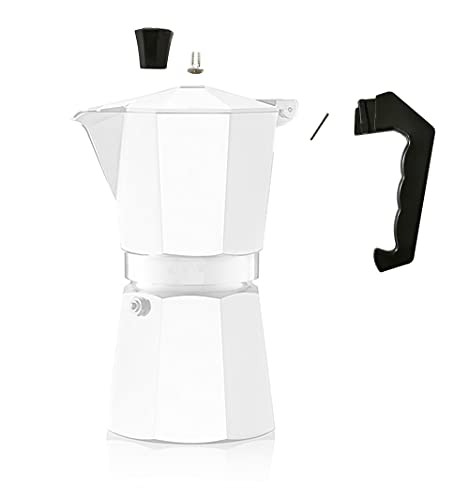 Ersatzgriff Moka Ersatzgriff für Kaffeemaschine 1/2/3/6/9 Tassen (9 Tassen) Schwarz von Mondo Idea