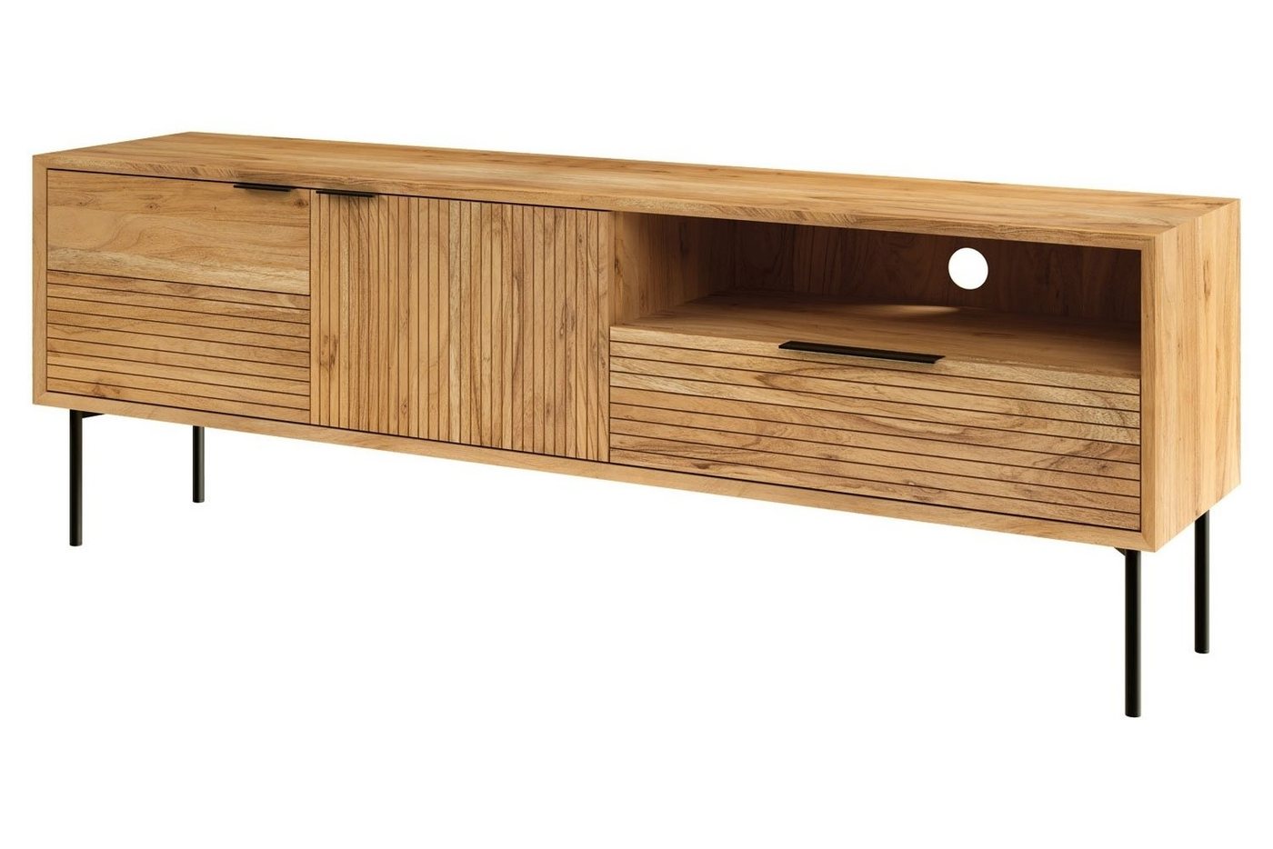 MONDO Lowboard TV-Schrank KIAN, 180 x 42 cm, Akazie teilmassiv, mit 2 Türen, 1 Schublade und offenes Fach von Mondo