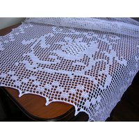 Centro Pizzo Ad Uncinetto A Filet Häkeln Spitze Tischläufer Doily Cottone Bianco Nuovo Centrotavola Fatto Mano Idea Regalo von MondoTSK