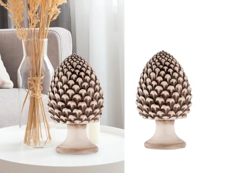 Dekofigur Tannenzapfen aus Keramik im sizilianischen Stil gdm (Antik, H 18 cm 24003PA) von Mondocreazioni