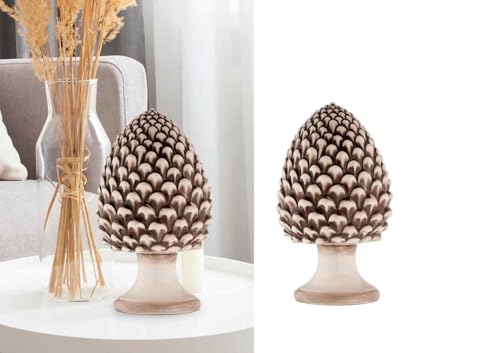 Dekofigur Tannenzapfen aus Keramik im sizilianischen Stil gdm (Antik, H 25 cm 24002PA) von Mondocreazioni