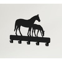 Pferd Und Fohlen Design Metall Schlüssel Oder Garderobenhaken Personalisiertes Geschenk von MoneaMetalDesign