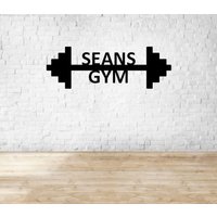 Turnschild Aus Metall | Home Gym Schild Barbell| Personalisiertes Geschenk Turn-Dekor| Wandkunst von MoneaMetalDesign