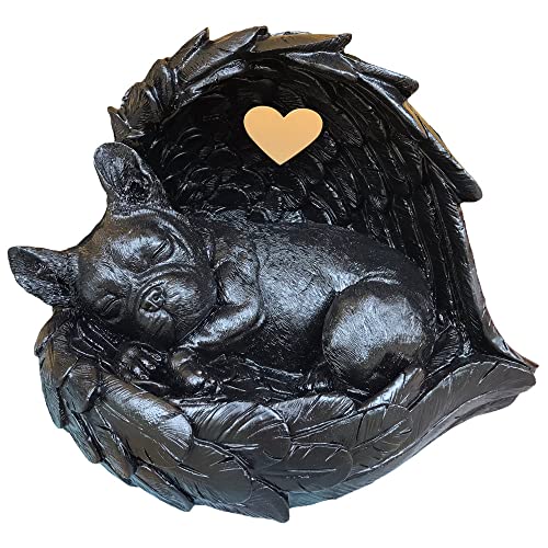 Monello Hundeurne Französische Bulldogge Mops bis 35 kg Tiergewicht mit persönlicher Gravur (Schwarz) von Monello